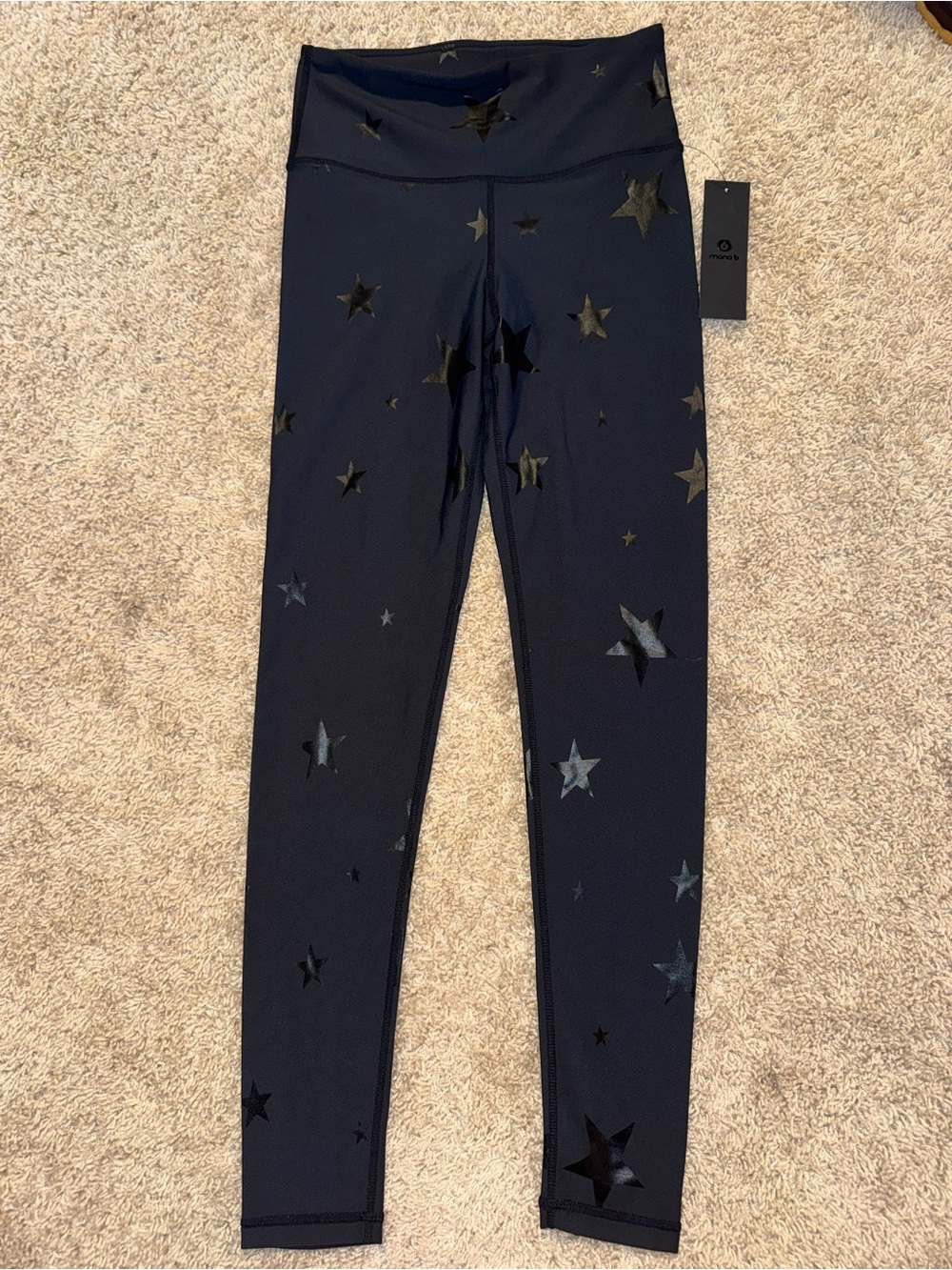 Mono b Black Star-Print Leggings